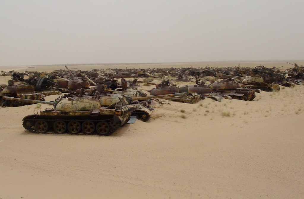 Iraqi tanks on the highway of death