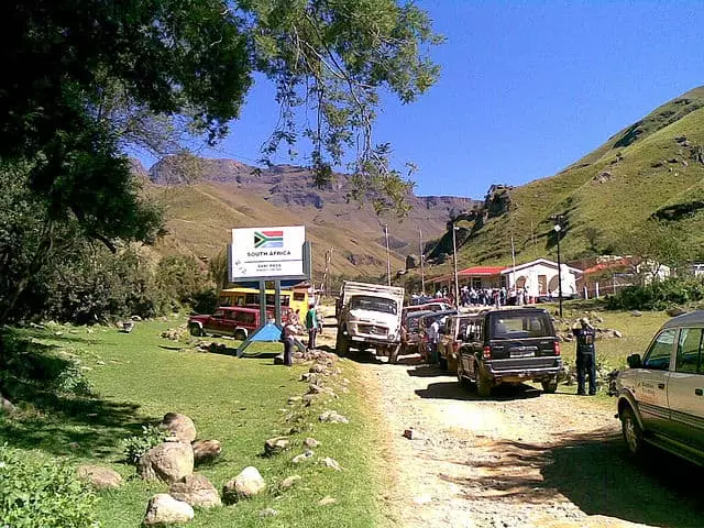 The Border at Sani Pass