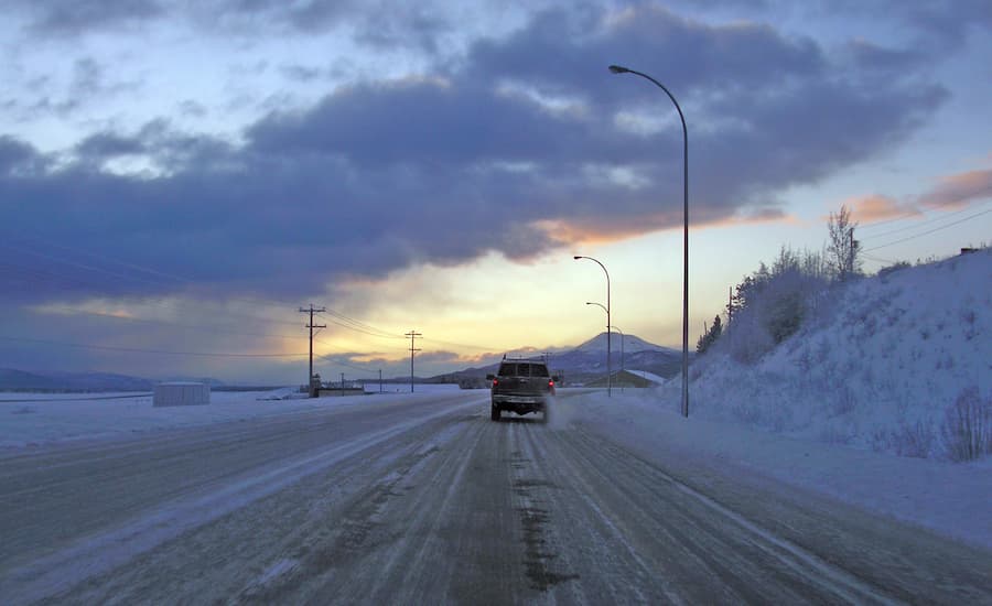 The Klondike Highway as it passes through the city of Whitehorse, in Yukon